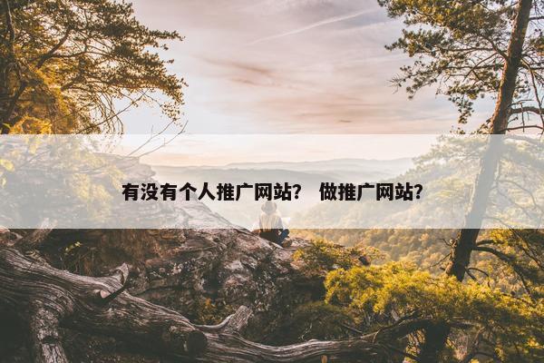 有没有个人推广网站？ 做推广网站？-第1张图片-冷动云