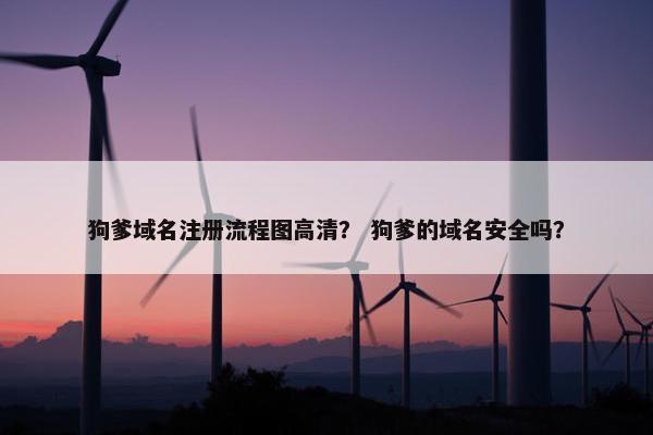 狗爹域名注册流程图高清？ 狗爹的域名安全吗？-第1张图片-冷动云
