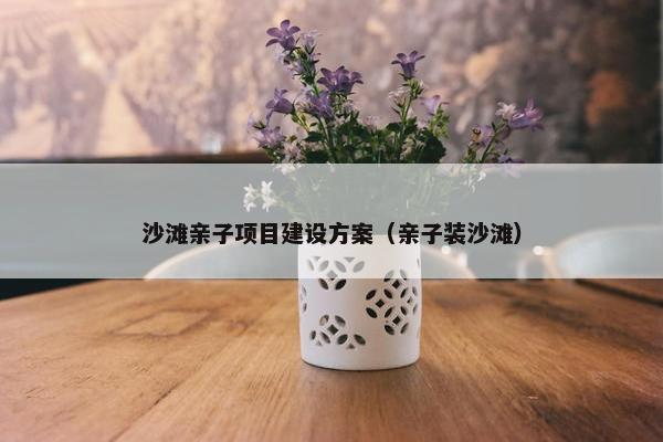 沙滩亲子项目建设方案（亲子装沙滩）-第1张图片-冷动云