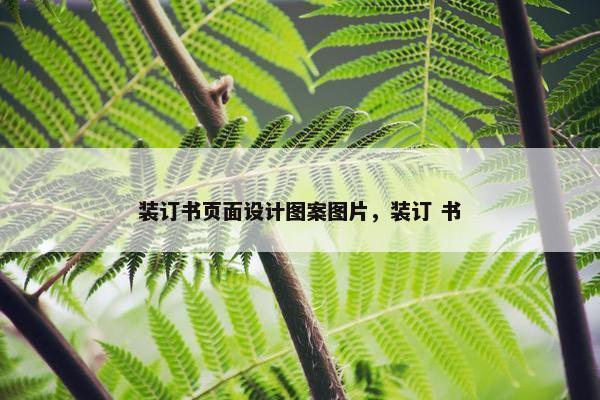 装订书页面设计图案图片，装订 书-第1张图片-冷动云