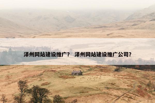泽州网站建设推广？ 泽州网站建设推广公司？-第1张图片-冷动云