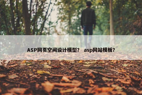 ASP网页空间设计模型？ asp网站模板？-第1张图片-冷动云