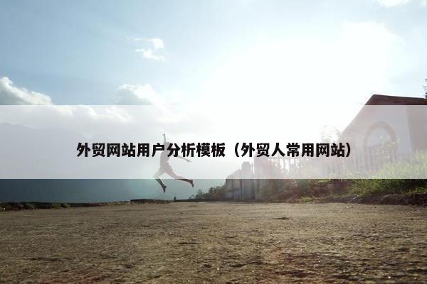 外贸网站用户分析模板（外贸人常用网站）-第1张图片-冷动云
