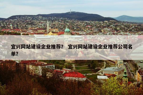 宜兴网站建设企业推荐？ 宜兴网站建设企业推荐公司名单？-第1张图片-冷动云