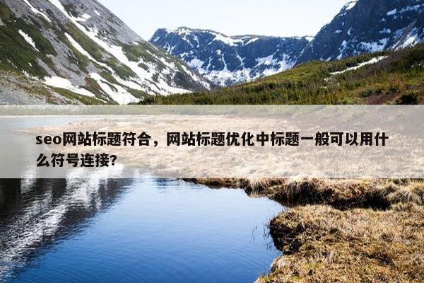 seo网站标题符合，网站标题优化中标题一般可以用什么符号连接?-第1张图片-冷动云