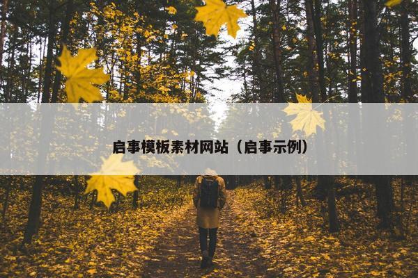 启事模板素材网站（启事示例）-第1张图片-冷动云
