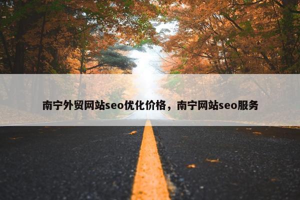 南宁外贸网站seo优化价格，南宁网站seo服务-第1张图片-冷动云