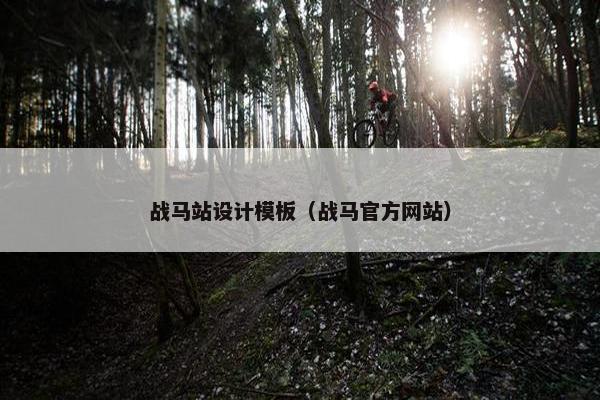战马站设计模板（战马官方网站）-第1张图片-冷动云