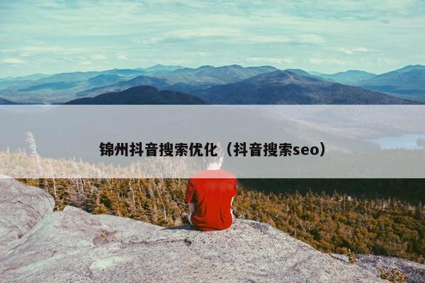 锦州抖音搜索优化（抖音搜索seo）-第1张图片-冷动云