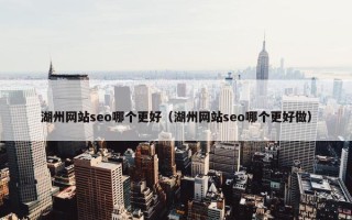 湖州网站seo哪个更好（湖州网站seo哪个更好做）