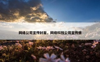 网络公司宣传封面，网络科技公司宣传册