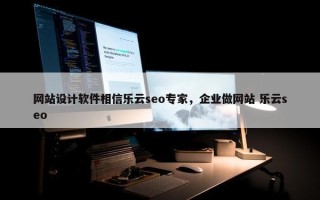 网站设计软件相信乐云seo专家，企业做网站 乐云seo