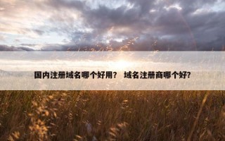 国内注册域名哪个好用？ 域名注册商哪个好？
