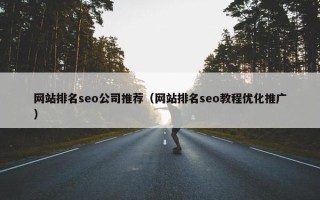 网站排名seo公司推荐（网站排名seo教程优化推广）