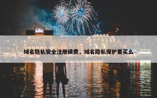 域名隐私安全注册续费，域名隐私保护要买么