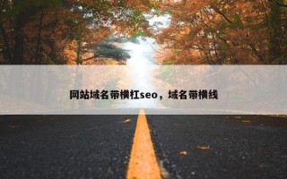 网站域名带横杠seo，域名带横线