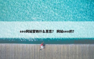 seo网站营销什么意思？ 网站seo的？