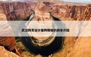 武汉网页设计案例模板的简单介绍