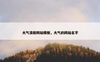 大气清新网站模板，大气的网站名字