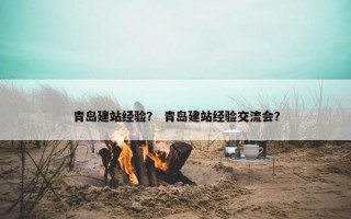 青岛建站经验？ 青岛建站经验交流会？