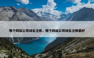 哪个网站公司域名注册，哪个网站公司域名注册最好