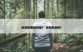 宾采购模板网站？ 采购网采购？