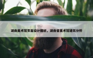 湖南美术馆页面设计图纸，湖南省美术馆建筑分析