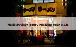 西部数码全球域名注册量，西部数码注册域名怎么样