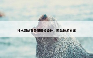技术网站背景图模板设计，网站技术方案