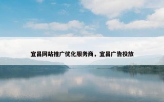 宜昌网站推广优化服务商，宜昌广告投放