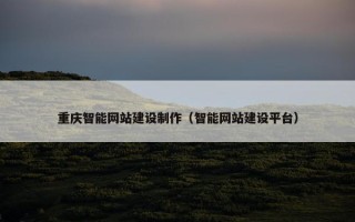 重庆智能网站建设制作（智能网站建设平台）