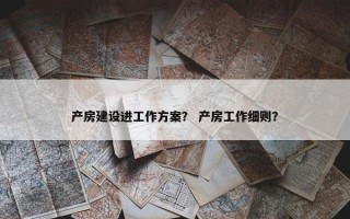 产房建设进工作方案？ 产房工作细则？
