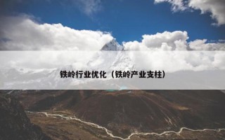 铁岭行业优化（铁岭产业支柱）