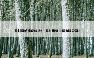 罗村网站建设价格？ 罗村建筑工程有限公司？