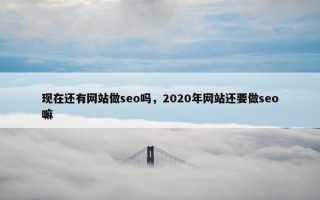 现在还有网站做seo吗，2020年网站还要做seo嘛