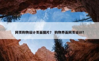 网页购物设计页面图片？ 购物界面网页设计？