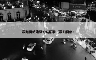 濮阳网站建设论坛招聘（濮阳网络）