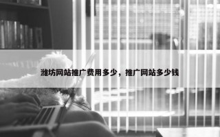 潍坊网站推广费用多少，推广网站多少钱