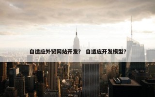 自适应外贸网站开发？ 自适应开发模型？