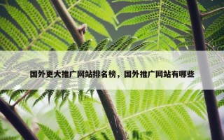 国外更大推广网站排名榜，国外推广网站有哪些
