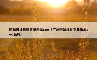 网站设计价格皆赞乐云seo（广州网站设计专业乐云seo品牌）