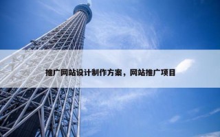 推广网站设计制作方案，网站推广项目