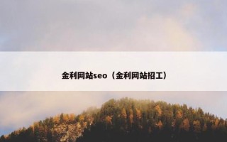 金利网站seo（金利网站招工）