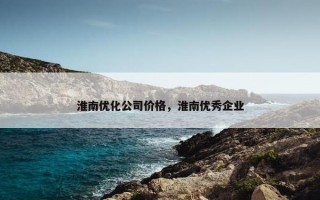 淮南优化公司价格，淮南优秀企业