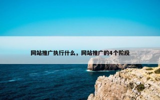 网站推广执行什么，网站推广的4个阶段