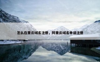 怎么在里云域名注册，阿里云域名申请注册