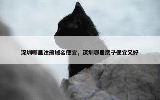 深圳哪里注册域名便宜，深圳哪里房子便宜又好