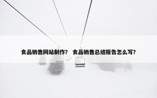 食品销售网站制作？ 食品销售总结报告怎么写？