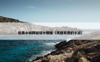另类小说网站设计模板（风格另类的小说）