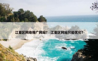 江夏区网络推广网站？ 江夏区网站只能优化？